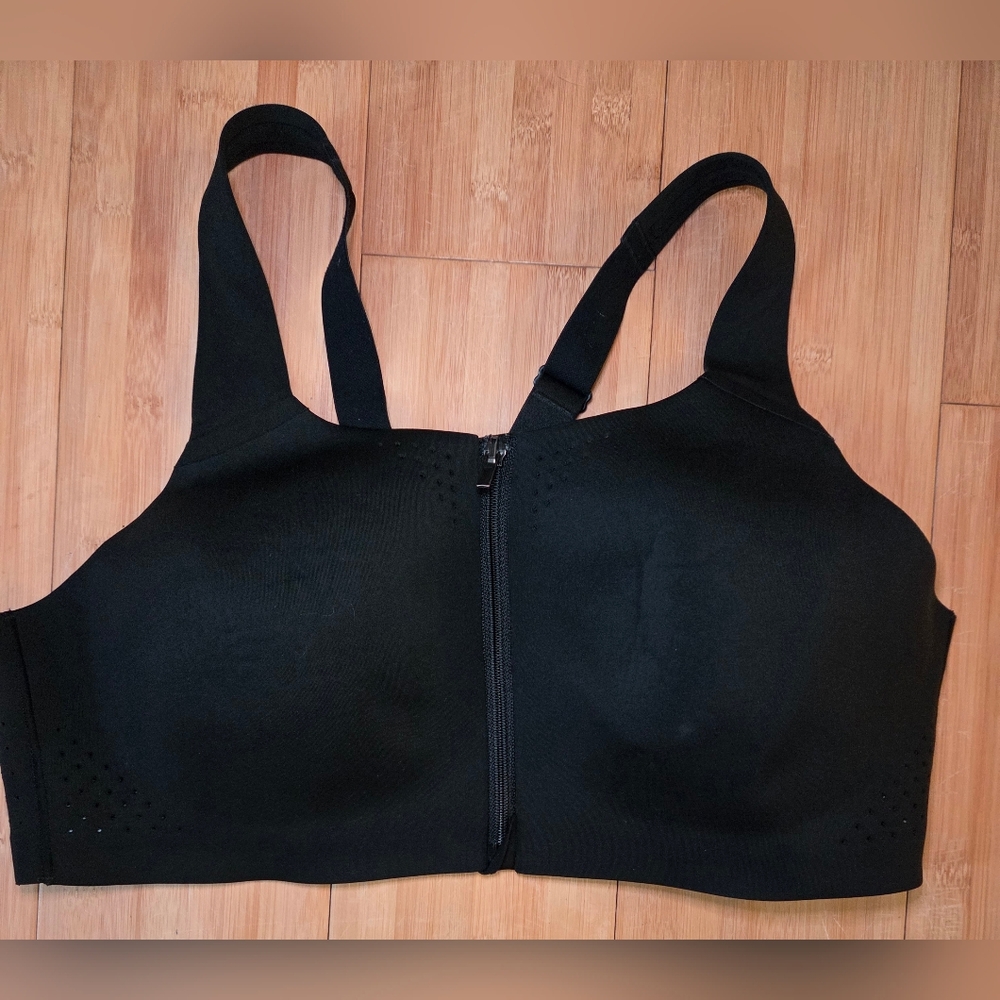 VSX Black Zipper Sports Bra